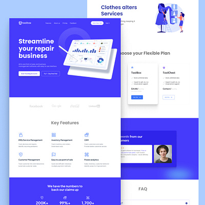 Saas Website Responsive design figma landing page design saas saas website design uiux webdesign