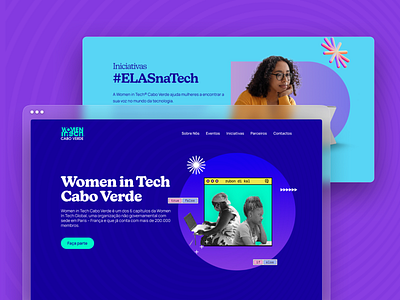 Women In Tech® Cabo Verde — Landing page branding figma landing page landing page design photoshop technology ui user interface ux web webdesign women in tech