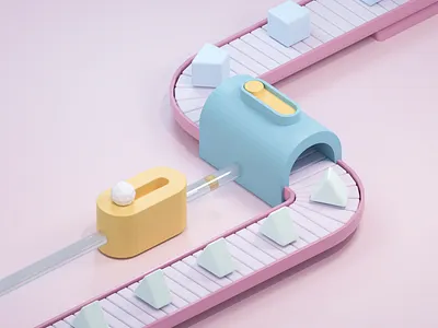 Conveyor Belt 3d design