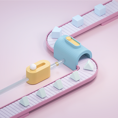 Conveyor Belt 3d design