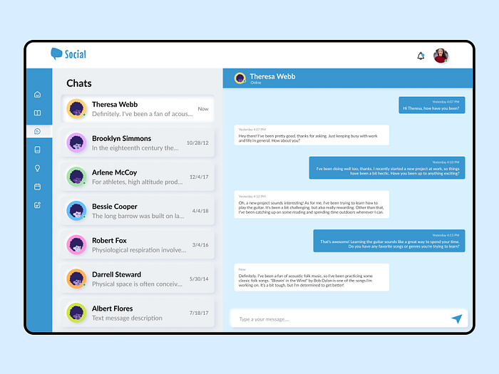 Chat UI designs, themes, templates and downloadable graphic elements on ...