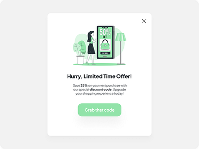 Modal Popup Daily UI Challenge card design discount offer figma minimal modal modal popup product product design purchase ui ui design uiux ux design