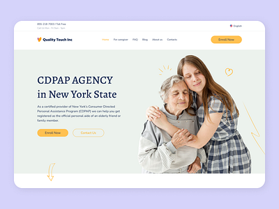 CDPAP NYC Agency Corporate Site caregiver cdpap company website corporate design corporate web design corporate website health health hero healthcare hero hero design hero section hero web design no code website ui ui design ux ux ui web design
