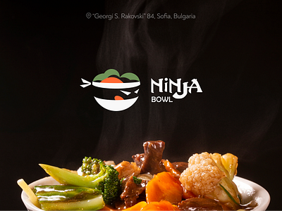 Ninja bowl - logo design branding logo