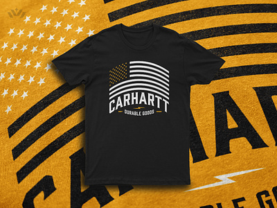 CARHARTT • Apparel Design american apparel badge bold brand carhartt design durable logo merch modern outdoors patriotic rugged shirt t shirt tee usa vanguard