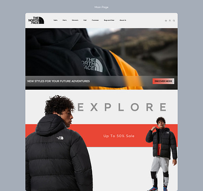 North Face Website Redesign | Concept design brand design design system e commerce experience figma interface north face product sports ui uiux user userinterface ux web web design