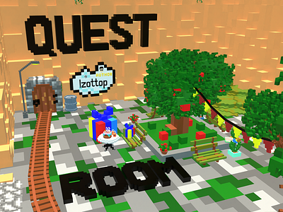 QUEST ROOM 3d building games lego megamod minecraft puzzle roblox room voxel voxel graphics voxelart world