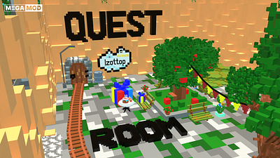 QUEST ROOM 3d building games lego megamod minecraft puzzle roblox room voxel voxel graphics voxelart world