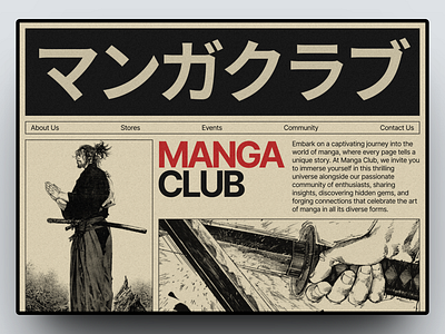 MangaClub - Website Design anime branding design graphic design landing page manga ui web design website