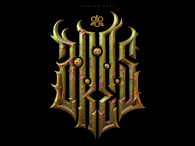 Ares Nurgle 40000 design game high style illustration lettering logo logotype music neo vyaz nurgle typography warhammer неовязь