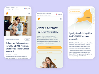 CDPAP NYC Agency Corporate Site caregiver company website corporate design corporate web design corporate website health healthcare inner page mobile design mobile ui mobile web design mobile website no code website responsive web design responsive website ui ui design ux ux ui web design
