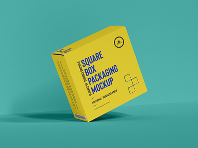 Free Square Box Mockup packaging mockup