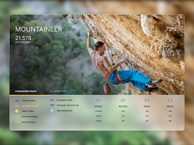 Mountaineer - Web application concept app climber design everest flat minimal mountain mountaineer mountains uiux web web design