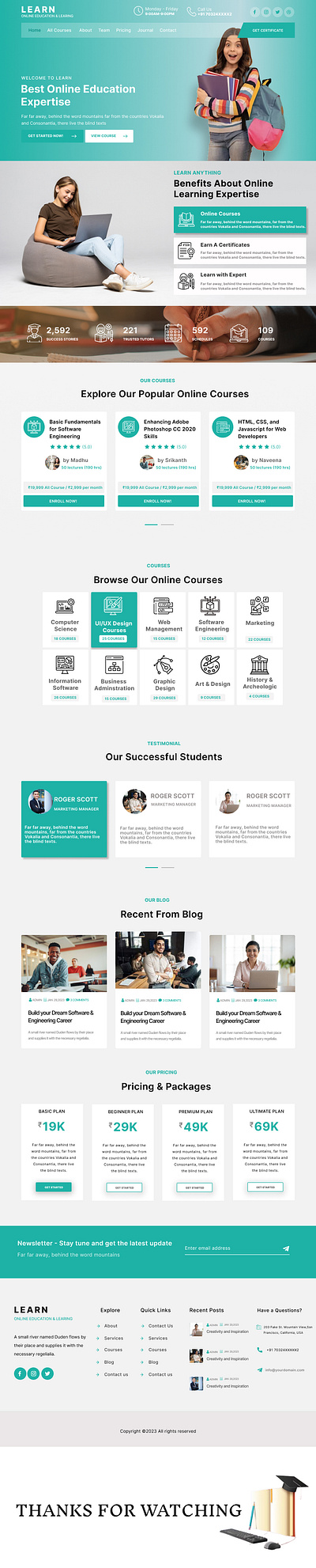 Online Education & Learning ui vector