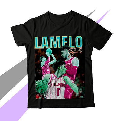 Lamelo Ball T-shirt design 90s vintage t shirt appeal design basketball basketball tshirt design design graphic design lamelo t shirt print on demand t shirt t shirt design t shirts tshirtdesign tshirts vintage tshirt