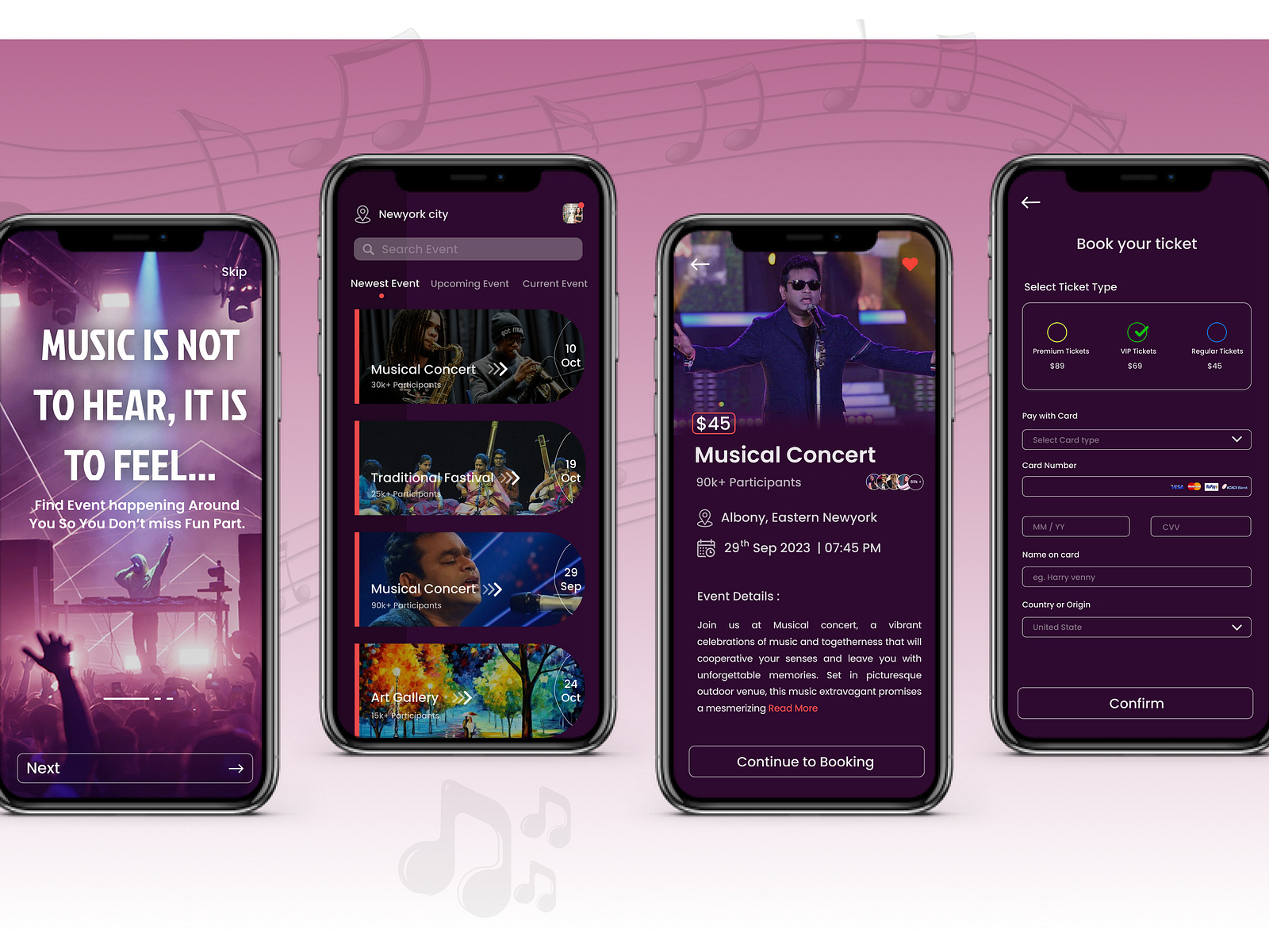 MUSICAL EVENT UI/UX Design by PavaniThota on Dribbble