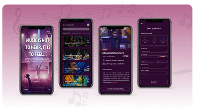 MUSICAL EVENT UI/UX Design branding