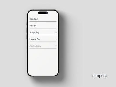 Simplist app checklist clean design list minimal mobile simple to do ui ux
