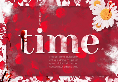 postcard "Time" card graphic design postcard typography