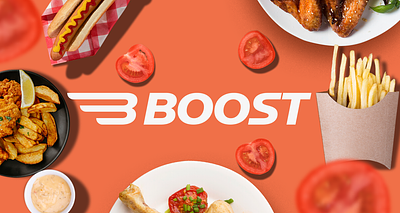 Boost Food Delivery | Branding app brand identity branding design food delivery graphic design logo logo design
