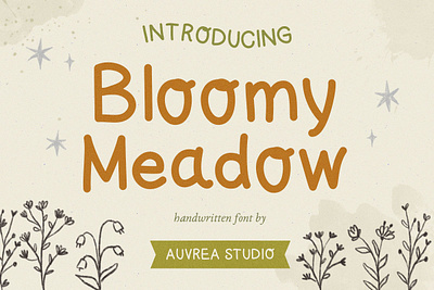 Bloomy Meadow Handwritten font art artist auvrea creativemarket draw font fontdesign handwritten illustration meadow