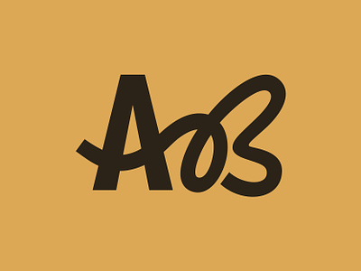 AB Initials a ab b branding branding and identity brandmark brown germany graphic design ham hamburg initial logo typography yellow