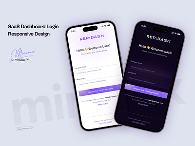 SaaS Dashboard Login Design (Dark) dark dashboard design dashboard dashboard design design minimal design minuiux mobile app product design saas saas application saas dark design saas design saas product design ui upwork user experience ux