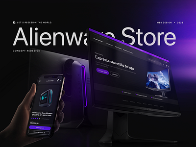 Alienware Store Redesign Concept alienware component dark mode dell esports gamer gaming interaction minimal minimalist redesign store webdesign