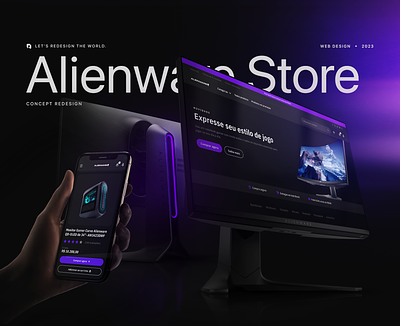 Alienware Store Redesign Concept alienware component dark mode dell esports gamer gaming interaction minimal minimalist redesign store webdesign