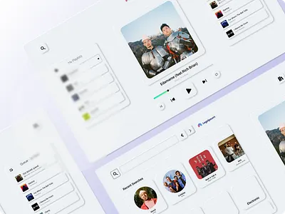 Neumorphism UI Design - Desktop Music App design music app neumorphic design neumorphism ui ui design user interface