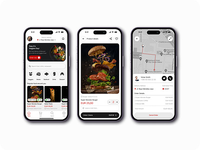 Food Delivery - Mobile App UI app concept design food delivery mobile ui