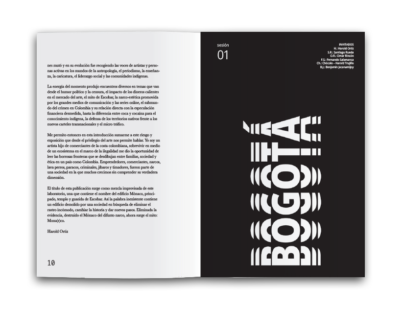 Monarco art book editorial editorial design graphic design layout portfolio spreads typoraphy