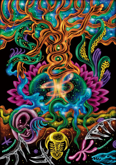 Creating Eden art fantasy fine art illustration procreate psychedelic