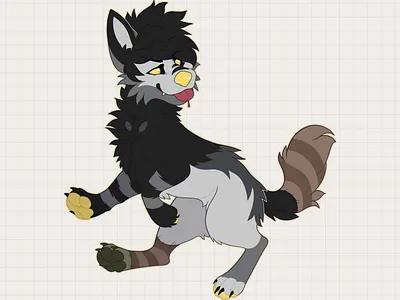 Midnight Wolf 🌙🌑 drawing furry fursona illustration oc