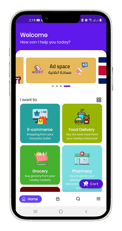 Food/Grocery Delivery - React Native Mobile Apps with Laravel