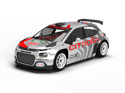 2019 Citroen C3 Rally2 3D livery template model