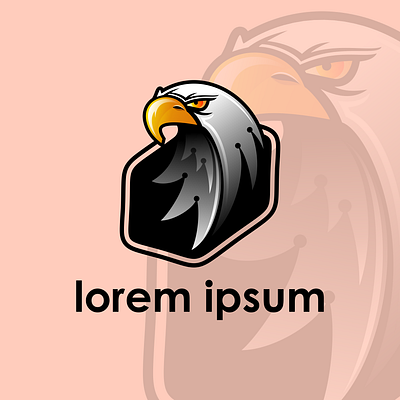 Javanese eagle design icon logo vector