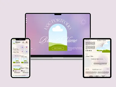 15 Pages UGC Portfolio branding canva canva website colorful design portfolio portfolio website ugc portfolio