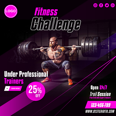 Gym Flyer-Gym Flyer template bestgrafix fitnessflyer fitnessposter gymflyer gymflyerposter gymposter psdtemplate