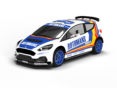 2020 Ford Fiesta Mk2 R5 Rally2 3D livery template model 3d model design graphic design illustration livery design livery designer livery template motorsport graphics wrap design