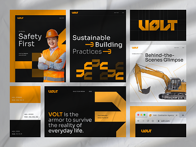 Volt Contractor - Brand Identity & Implementation brand brand guidelines brand identity branding contractor contractor branding guidelines identity implementation logo logo design mockup mockup design visual identity