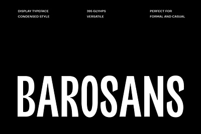 Barosans Display Font abc branding graphic design motion graphics