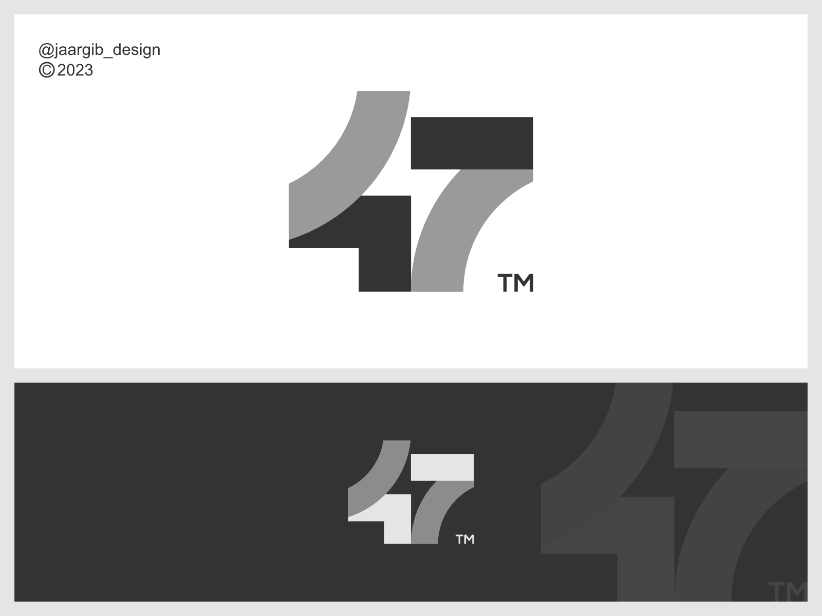 47-number-logo-by-jaargib-design-on-dribbble