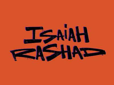 Isaiah Rashad calligraphy coverart hip hop lettering music single type typography