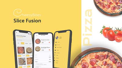Cheese Pizza Mobile Designs app branding chees cheese pizza design graphic design logo pizza slice pizza ui ux