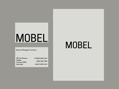 Mobel Logo and Business Card brand brand design brand identity branding business card design furniture logo furniture shop graphic design graphic designer illustration logo minimal print design small small buisness type typography typography logo work with me