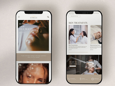 GINKGO AESTHETICS - BRANDING & WEB DESIGN aesthetic clinic beauty brand brand identity design branding identity minimalist web design service based business