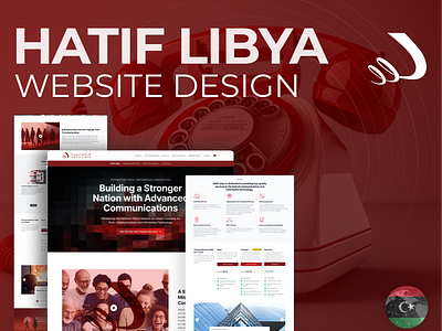 Hatif Libya Website Design branding communication design hatif libya libya tripoli ui ux web web design