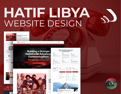 Hatif Libya Website Design branding communication design hatif libya libya tripoli ui ux web web design