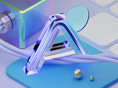 Isometric exploration 3d blender fun glass illustration minimal modern simple ui web